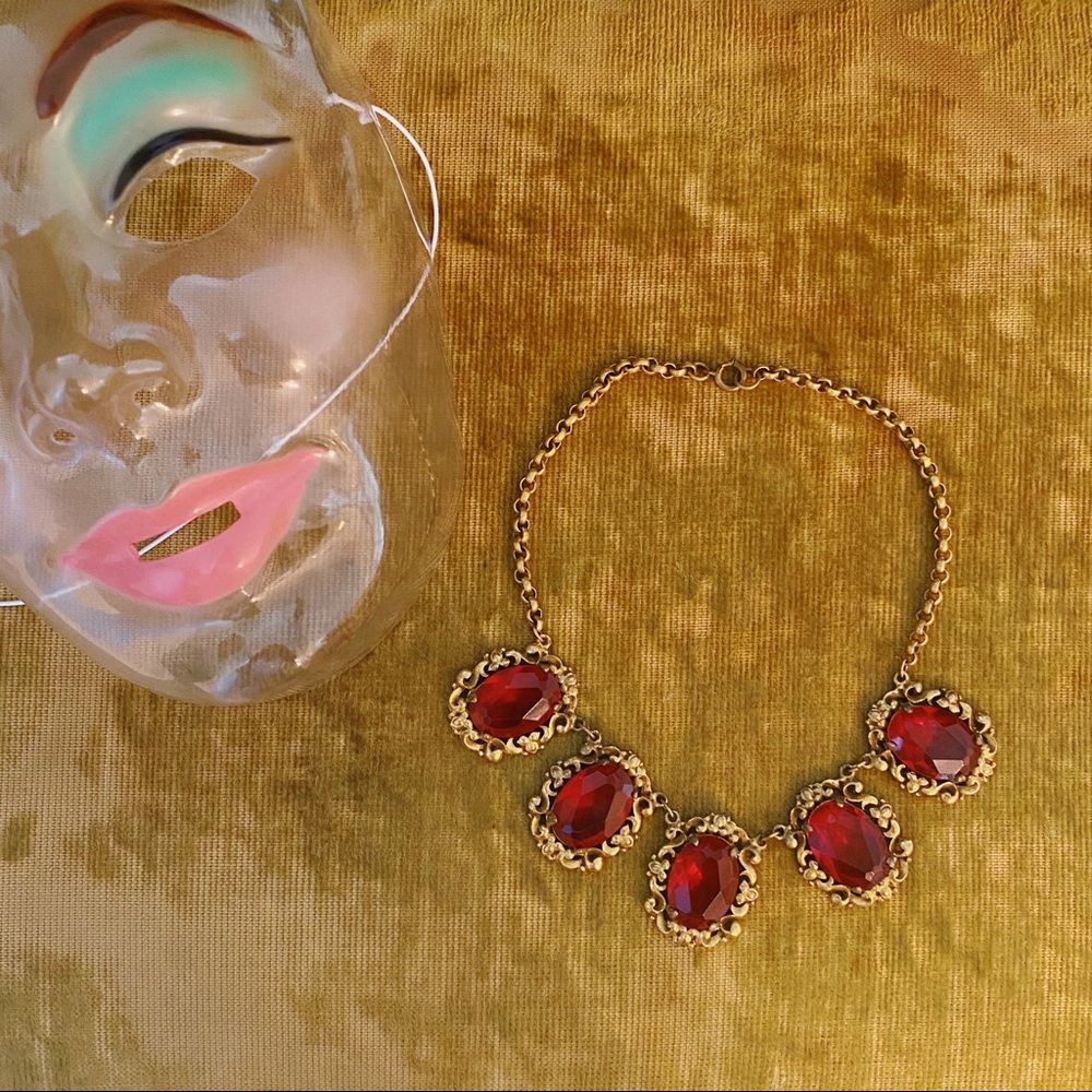 ❌SOLD❌1960’s Costume Ruby Necklace